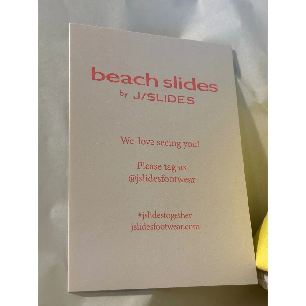 J/Slides Serene Yellow EVA Beach Slides‎ Sandals Womens Size 8 New in Box